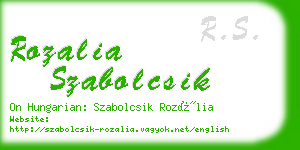 rozalia szabolcsik business card